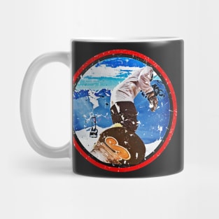 ski mountains snowboarding vintage skiing 80's Mug